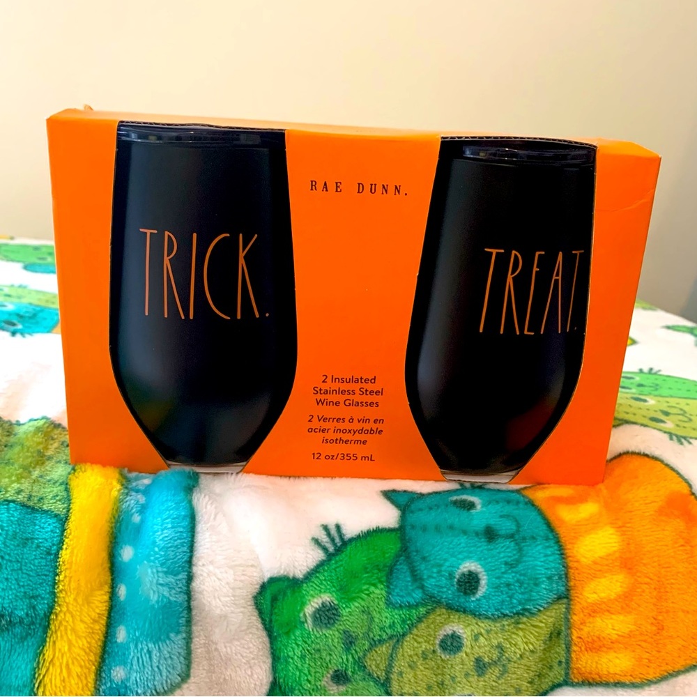 Rae Dunn Stainless Steel Set of Halloween Wine Tumblers